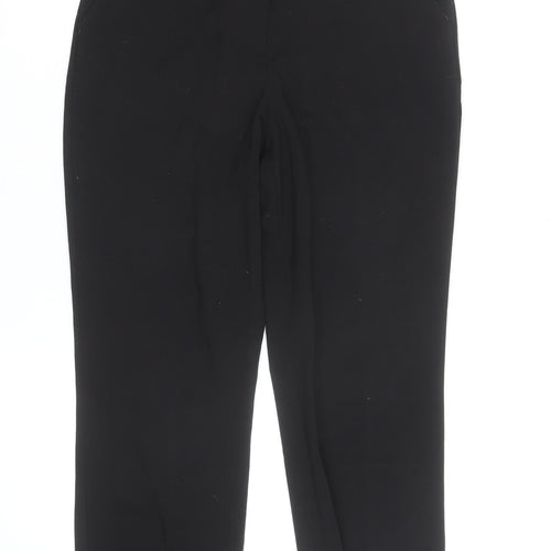 DUNNES Women Black Size 12 Straight Leg Trousers