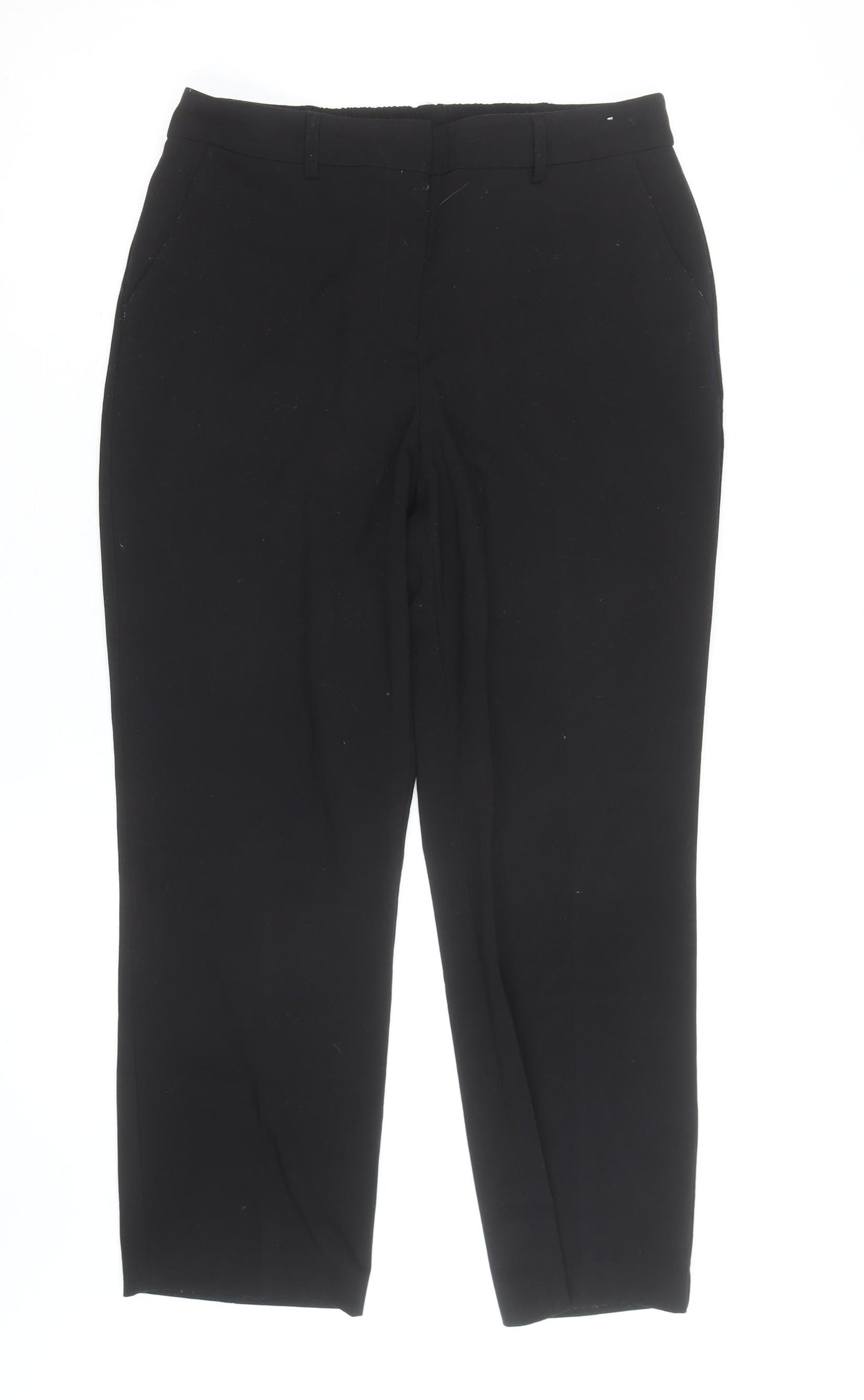 DUNNES Women Black Size 12 Straight Leg Trousers
