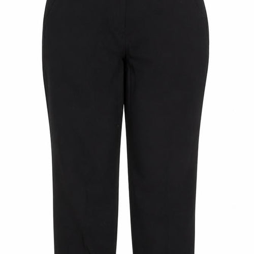 DUNNES Women Black Size 12 Straight Leg Trousers