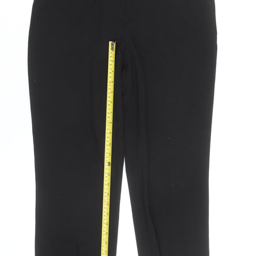 DUNNES Women Black Size 12 Straight Leg Trousers