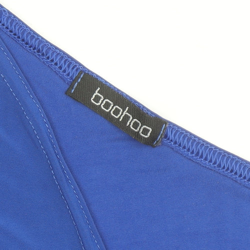 Boohoo Women Blue One Shoulder Bodycon Cut Out Dress Size M