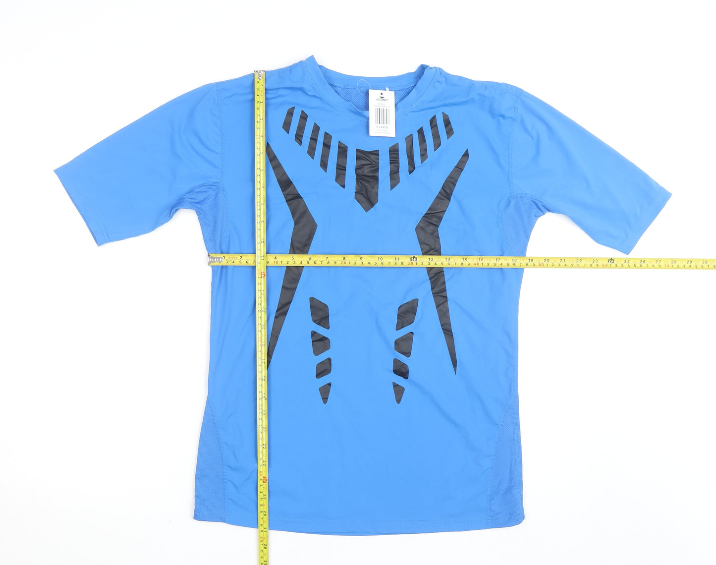 Crane Men’s Blue XL Compression T-Shirt Gym Training Top