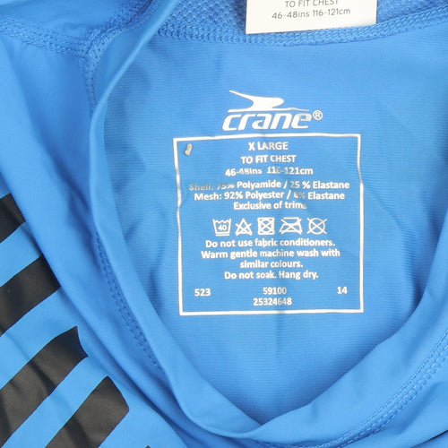 Crane Men’s Blue XL Compression T-Shirt Gym Training Top