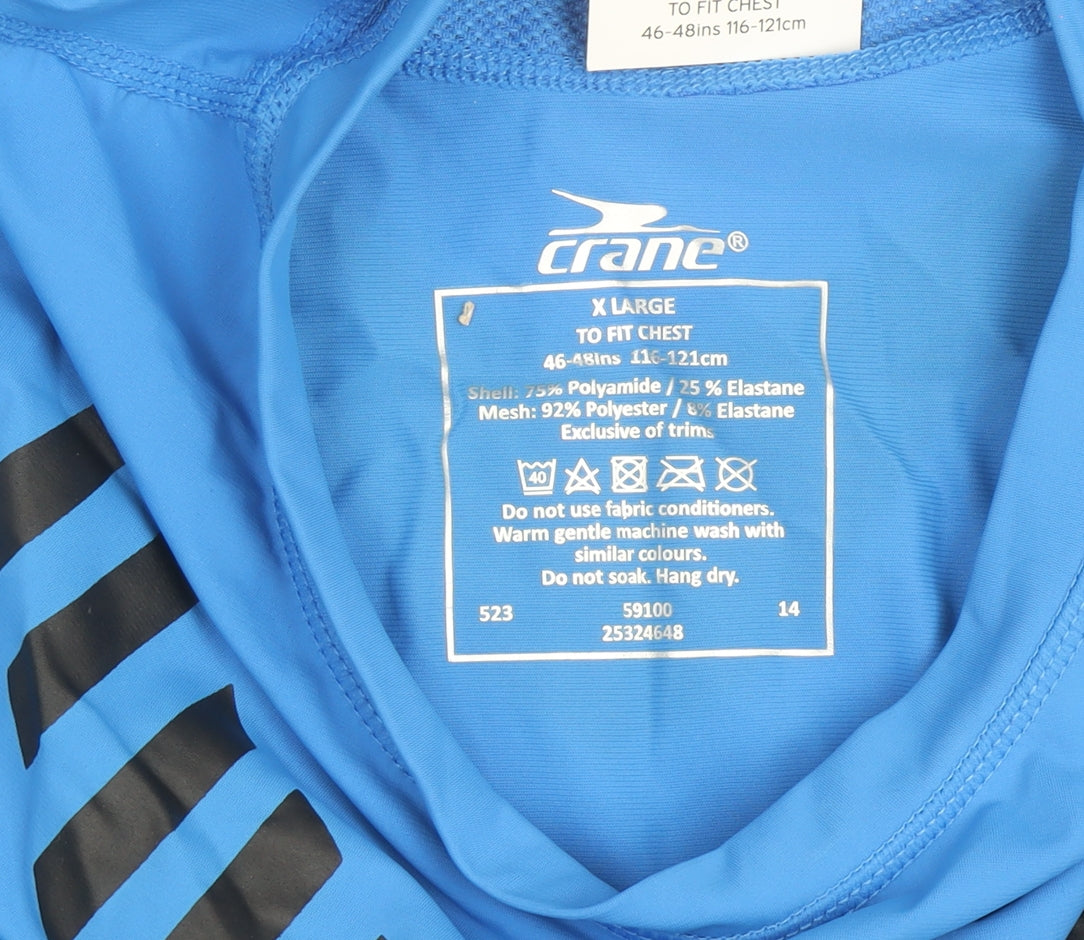 Crane Men’s Blue XL Compression T-Shirt Gym Training Top