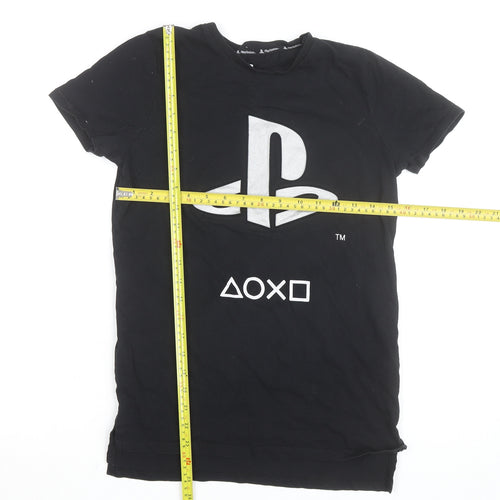 PlayStation Men's Black Cotton Graphic Gaming T-Shirt Size S