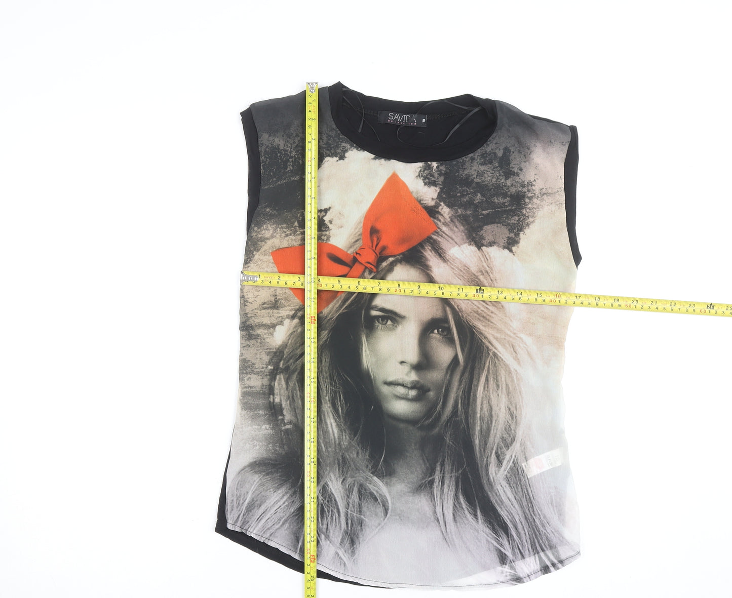 Savida Women’s Multicoloured Graphic Sleeveless T-Shirt Size 10