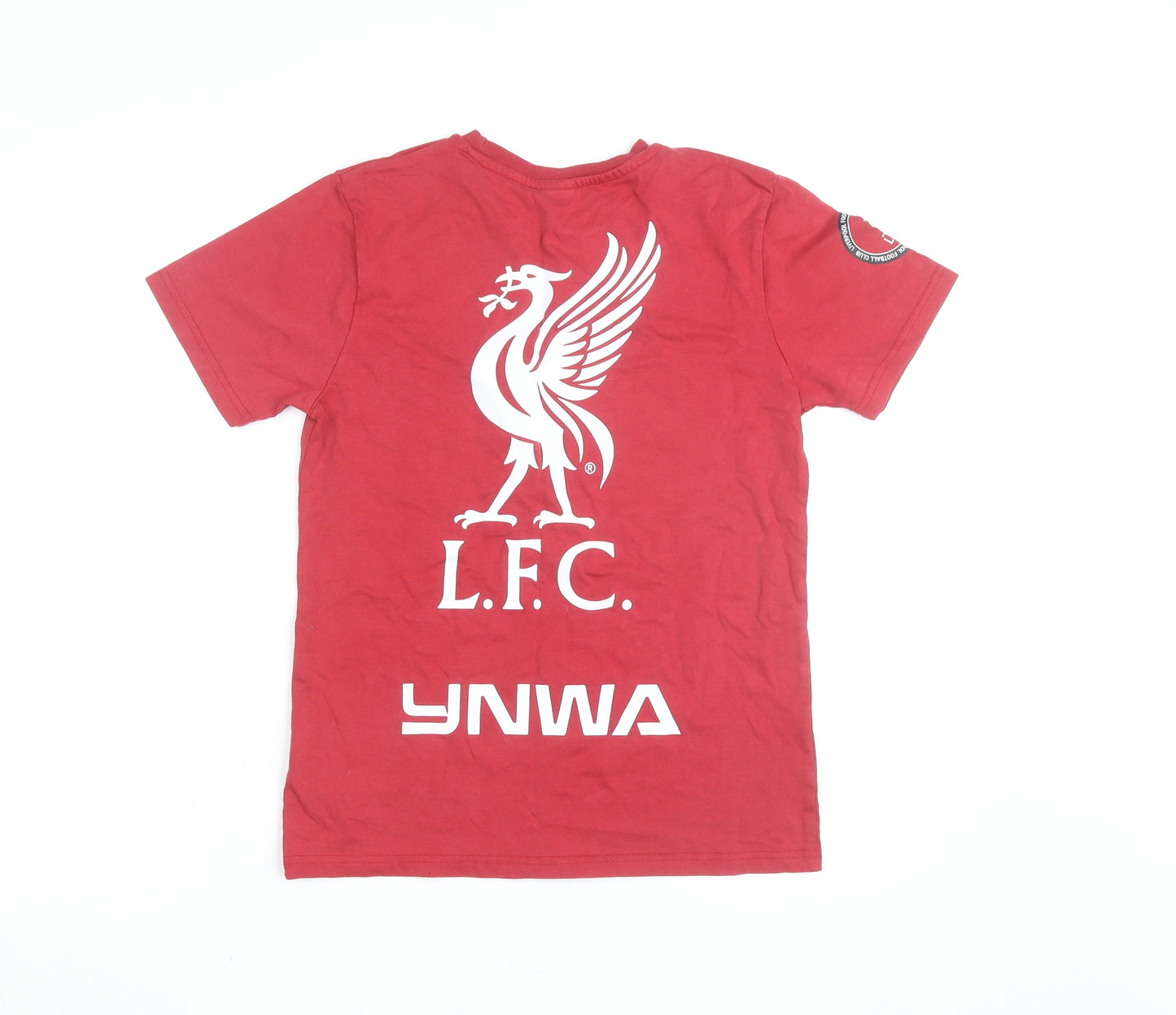 Liverpool FC Boys Red Short Sleeve T-Shirt 11-12 Years Crew Neck Sports Tee
