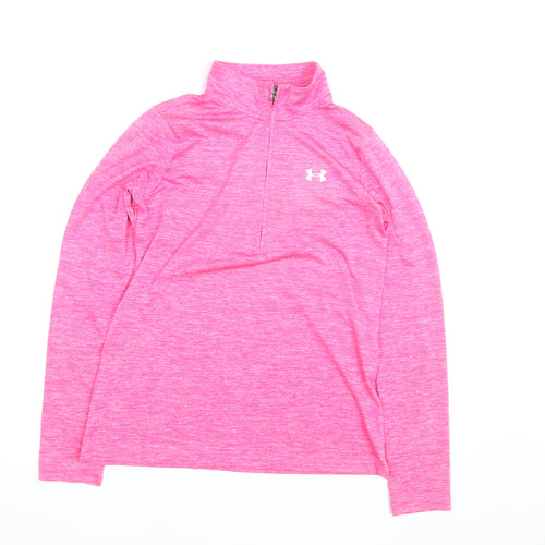 Under Armour Women’s Pink Long Sleeve 1/4 Zip Activewear Top XS