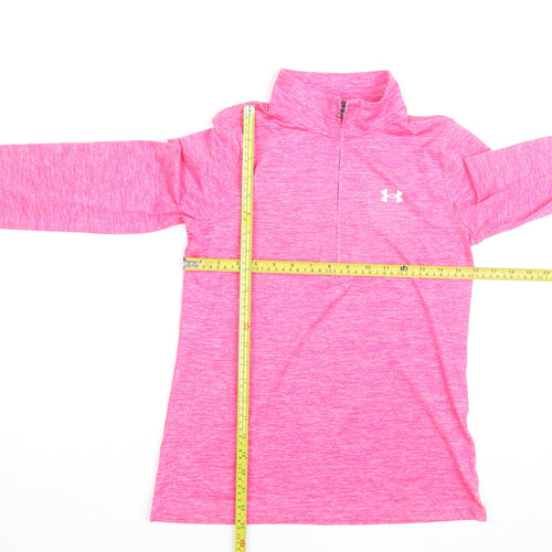 Under Armour Women’s Pink Long Sleeve 1/4 Zip Activewear Top XS