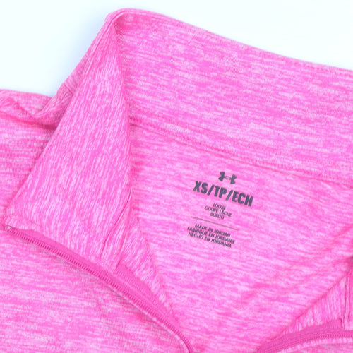 Under Armour Women’s Pink Long Sleeve 1/4 Zip Activewear Top XS