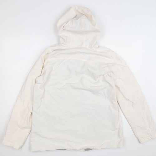 U.S. Polo Assn. Men's Ivory Hooded Rain Jacket Size L