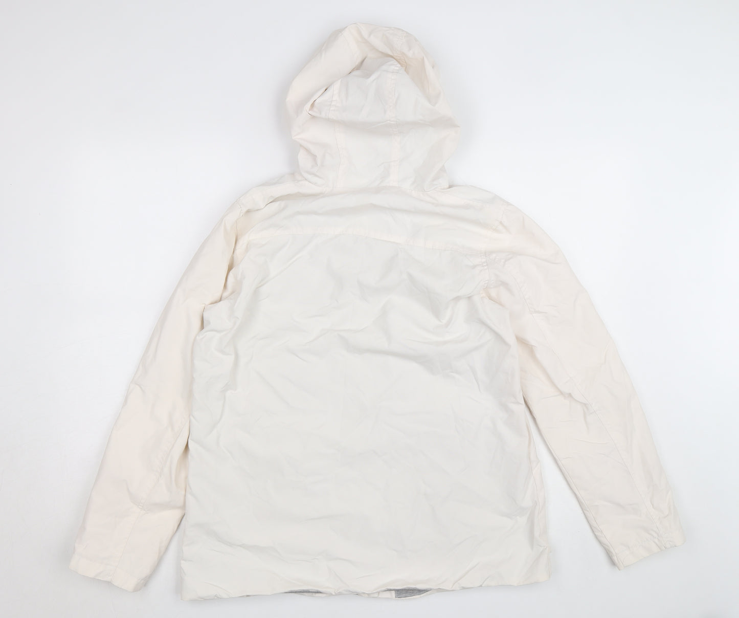 U.S. Polo Assn. Men's Ivory Hooded Rain Jacket Size L