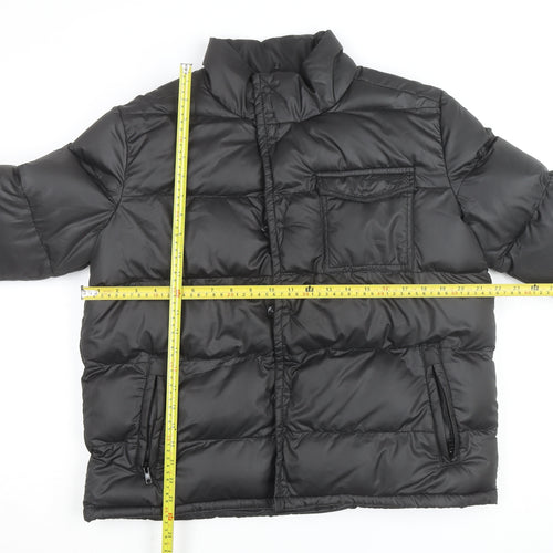 French Connection Men’s Black Puffer Jacket M Winter Warm