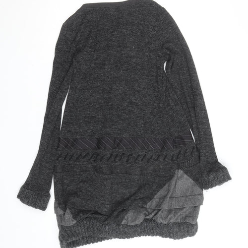 SOGO Collection Women’s Grey Knit Jumper Dress Size M Long Sleeve