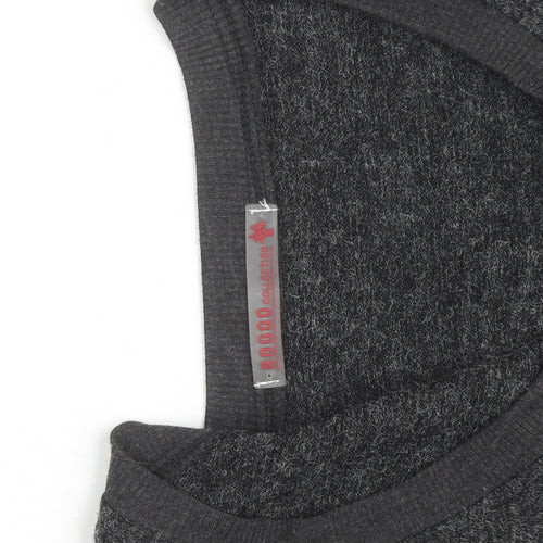 SOGO Collection Women’s Grey Knit Jumper Dress Size M Long Sleeve