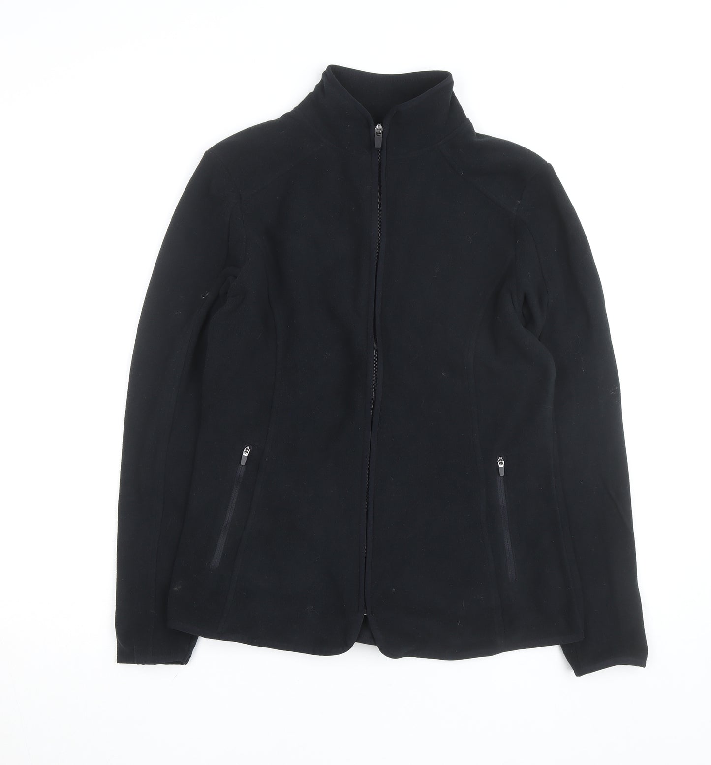 Dunnes Women's Black Fleece Full Zip Active Jacket Size 12