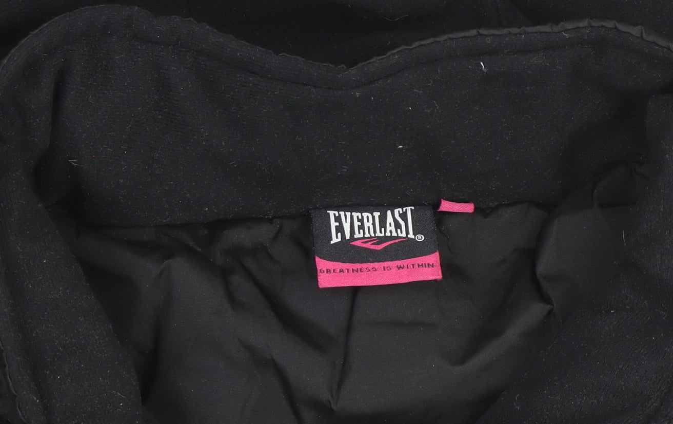 Everlast Women’s Black Size 8 Puffer Jacket Hooded Quilted Winter Coat