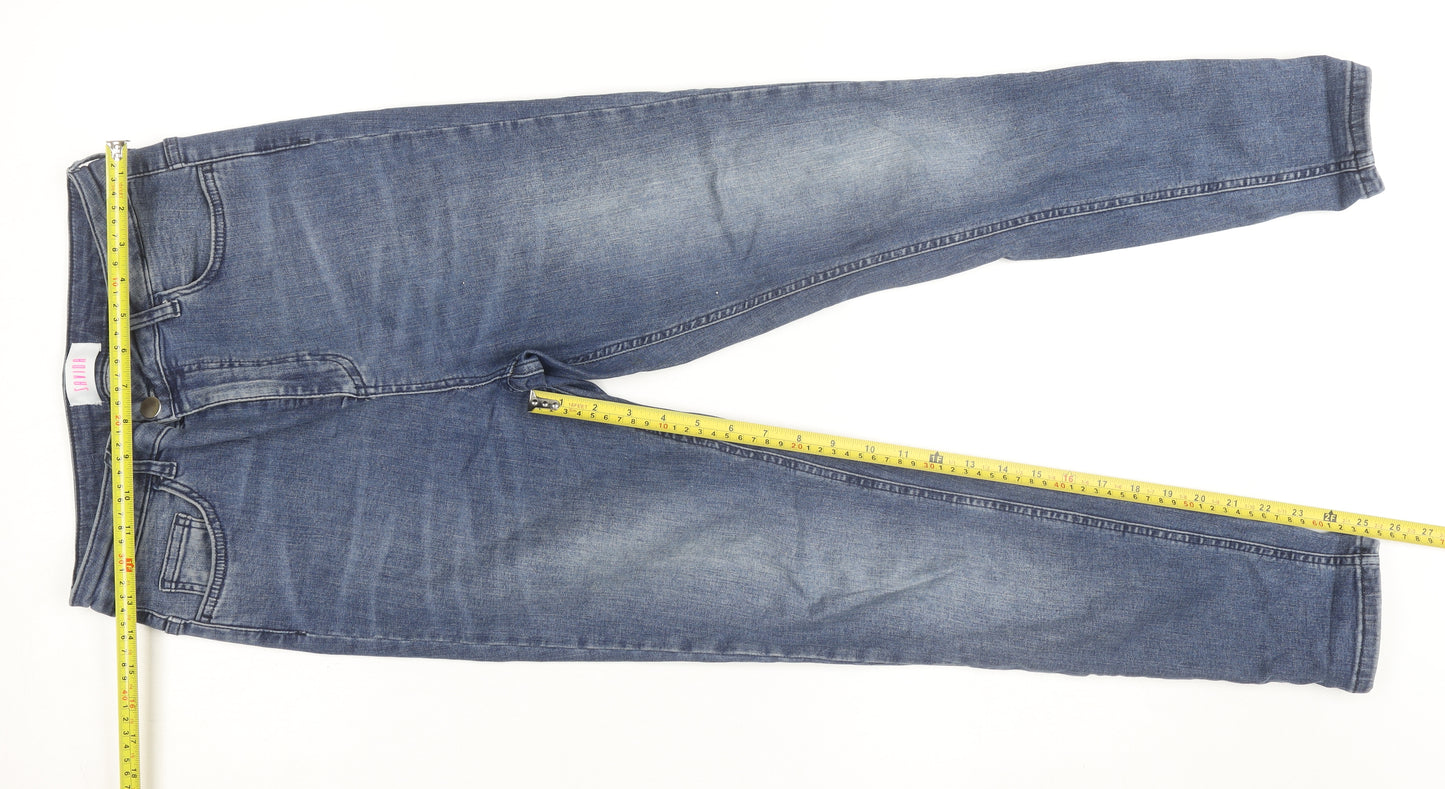 Savida Women's Blue Skinny Stretch Denim Jeans Size 12