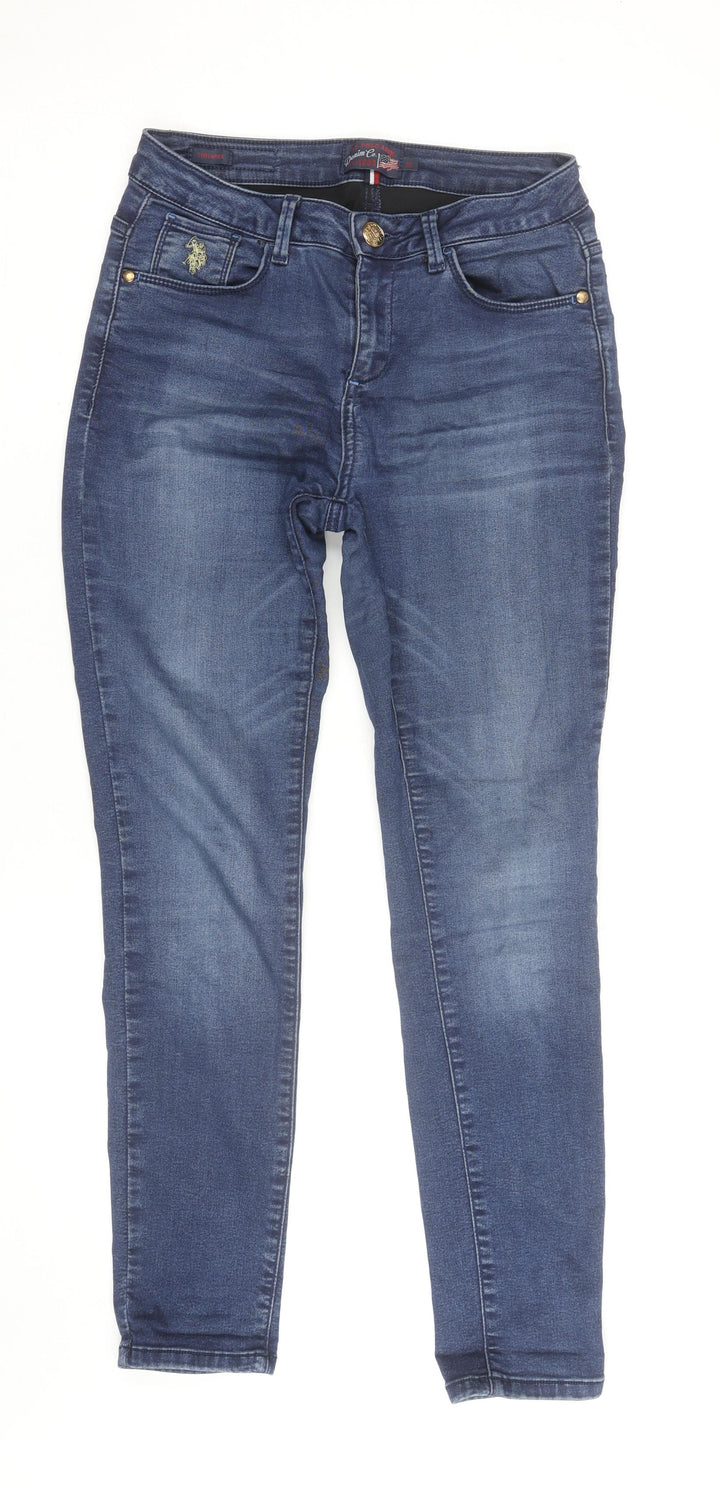 U.S. Polo Assn Women Blue Skinny Jeans Size 8 Denim Stretch