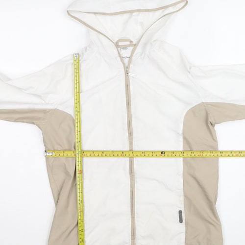 Calvin Klein Golf Men's Beige White Small Windbreaker Jacket