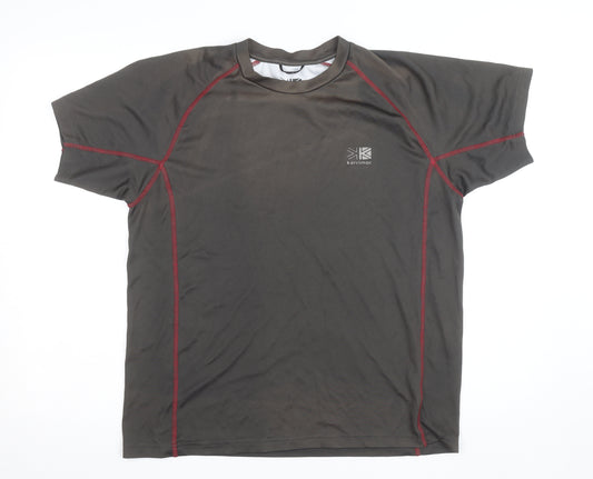 Karrimor Mens Grey Running T-Shirt L Lightweight Breathable Activewear Top