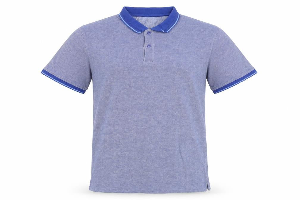 Dunnes Stores Men's Blue Regular Fit Cotton Blend Polo Shirt XL
