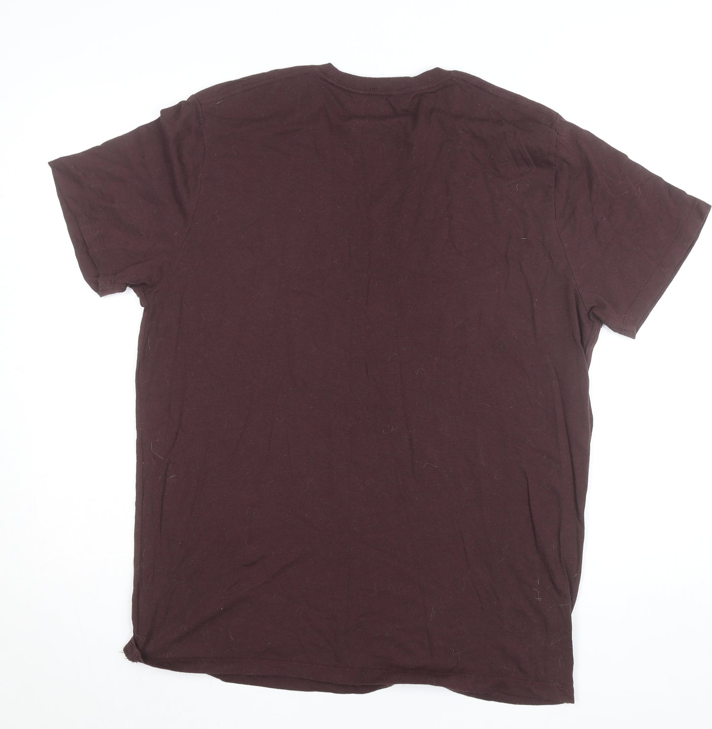 Old Navy Men’s Brown Funny Slogan T-Shirt Size L Cotton Crew Neck