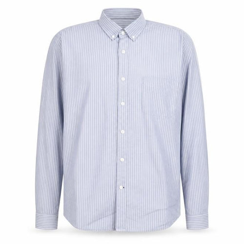 Dunnes Stores Men's Blue Striped Slim Fit Button-Up Shirt XL