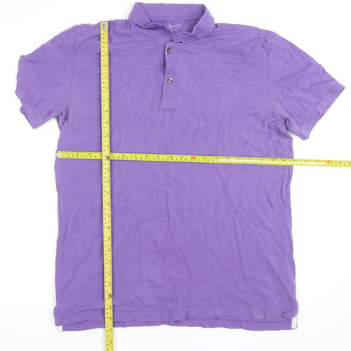 Gap Men’s Purple Cotton Polo Shirt L Short Sleeve Casual