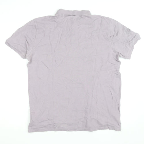 GAP Men's Purple Cotton Short Sleeve Polo Shirt Size L
