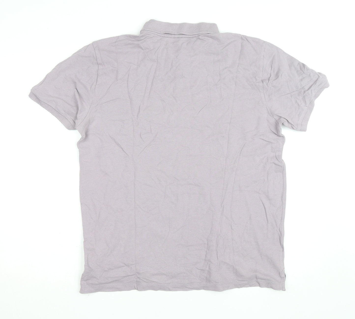 GAP Men's Purple Cotton Short Sleeve Polo Shirt Size L