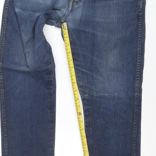 Wrangler Men Blue 32W 30L Texas Stretch Straight Denim Jeans