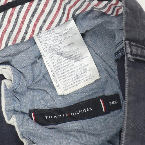 Tommy Hilfiger Men's Blue 34/32 Chino Trousers Cotton Stretch