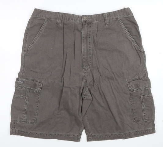 Wrangler Men's Grey Cargo Shorts Size 38 Canvas Cotton Blend