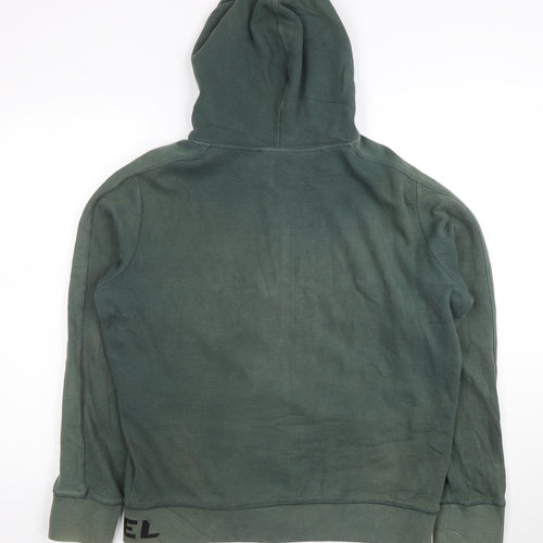 Diesel Men’s Green Full Zip Hoodie XL Cotton Blend Zip Up Sweatshirt