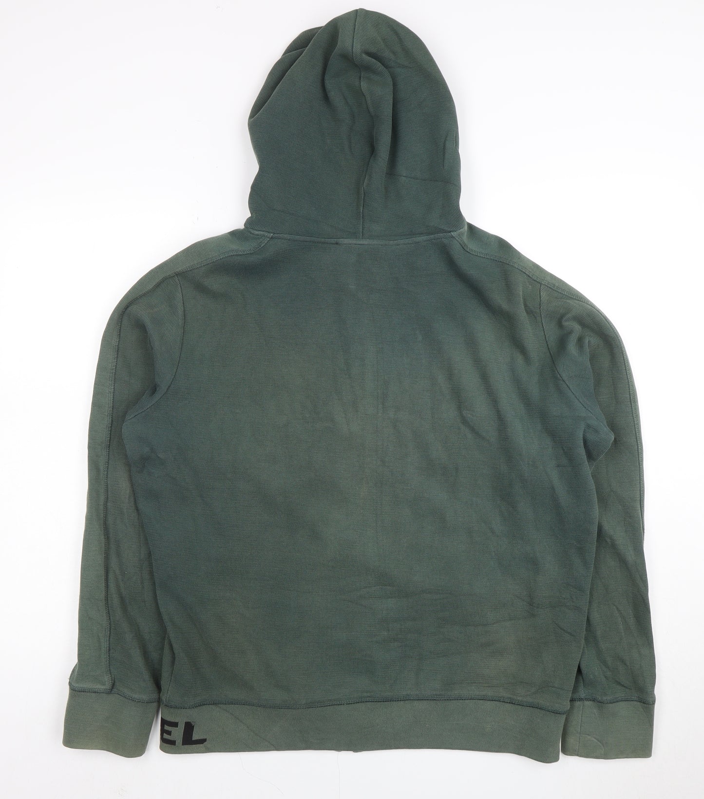 Diesel Men’s Green Full Zip Hoodie XL Cotton Blend Zip Up Sweatshirt