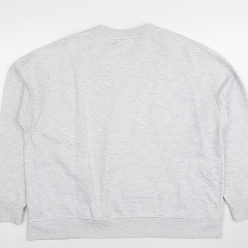 Disney Women Grey Stitch Pullover Sweatshirt Size L