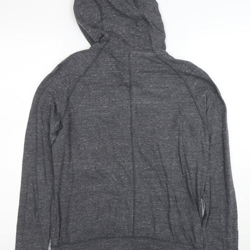 Nike Women's Grey Full Zip Hoodie Medium Just Do It Logo