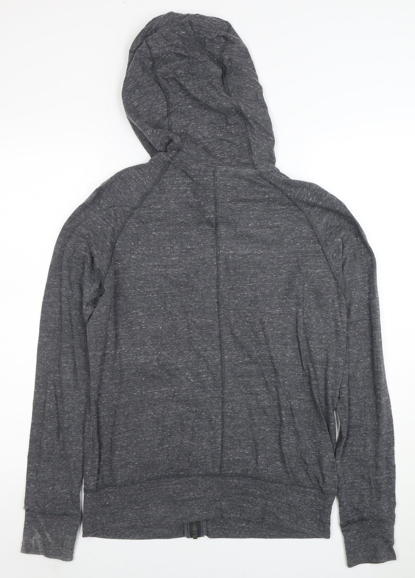 Nike Women's Grey Full Zip Hoodie Medium Just Do It Logo
