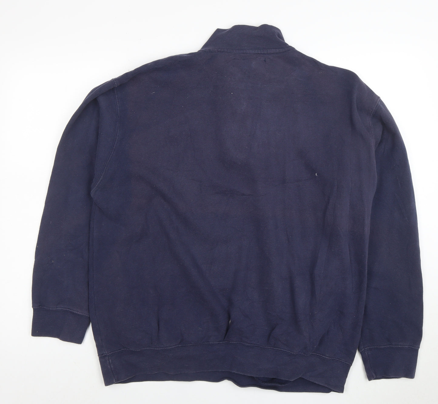 U.S. Polo Assn. Men's Blue 1/4 Zip Sweatshirt Size L Cotton Blend
