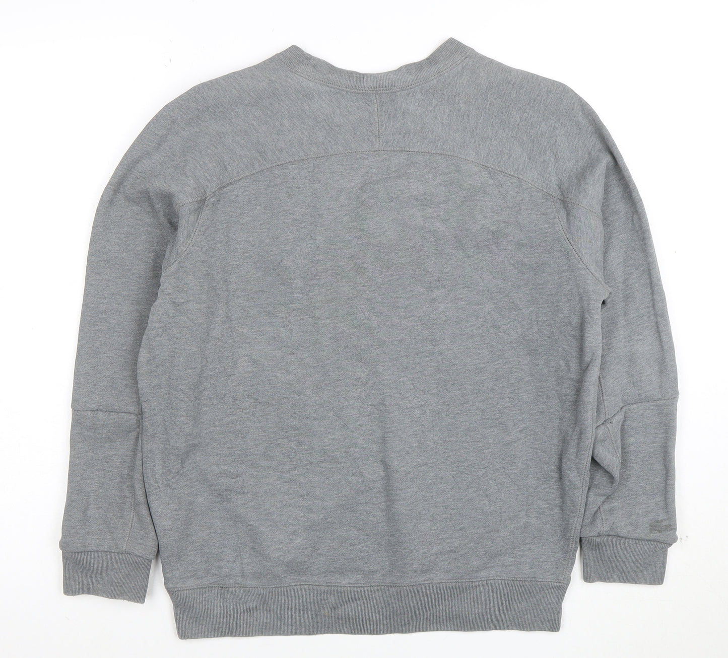 Lacoste Women's Grey Cotton Crew Neck Pullover Sweatshirt Size S
