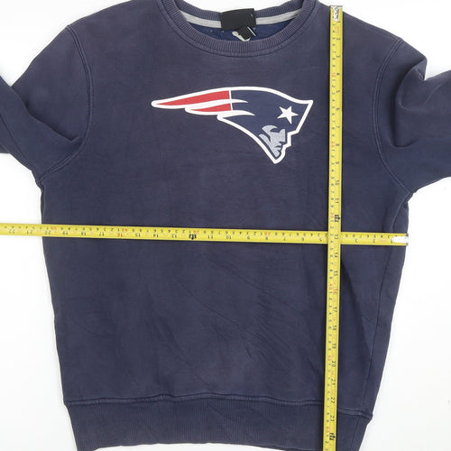 New Era Men's Blue New England Patriots Crew Neck Sweatshirt Size S