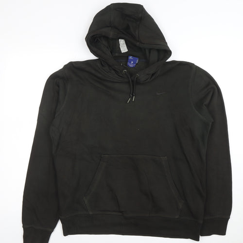 Nike Men’s Black Pullover Hoodie Size M Fleece Regular Fit
