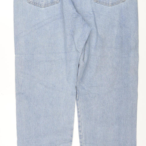 Wrangler Men Blue Light Wash Regular Fit Straight Jeans 40x30