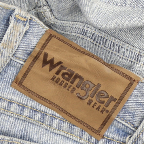 Wrangler Men Blue Light Wash Regular Fit Straight Jeans 40x30