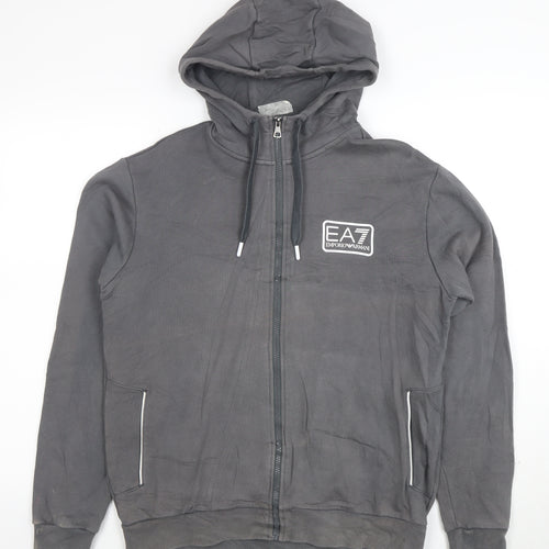 Emporio Armani EA7 Men’s Grey Full Zip Hoodie Size M