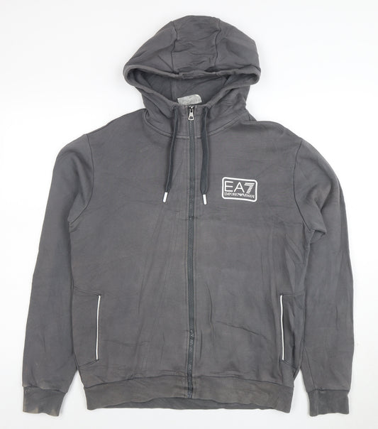 Emporio Armani EA7 Men’s Grey Full Zip Hoodie Size M