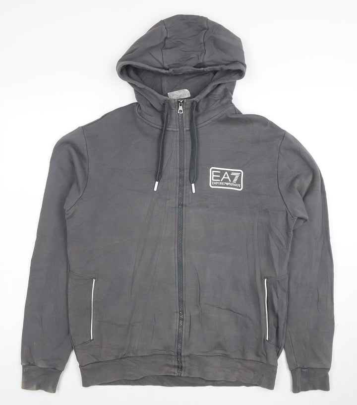 Emporio Armani EA7 Men’s Grey Full Zip Hoodie Size M