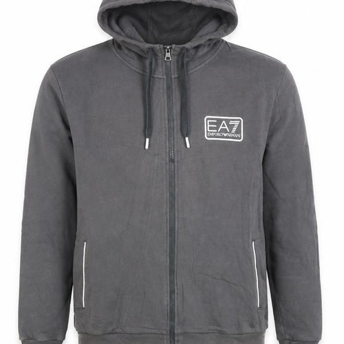 Emporio Armani EA7 Men’s Grey Full Zip Hoodie Size M