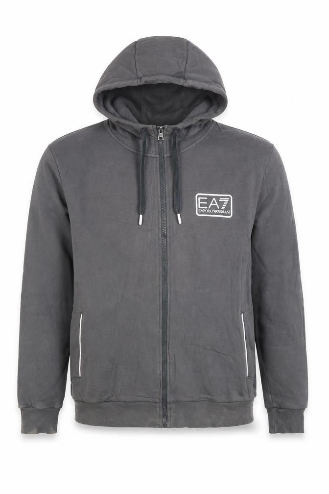 Emporio Armani EA7 Men’s Grey Full Zip Hoodie Size M